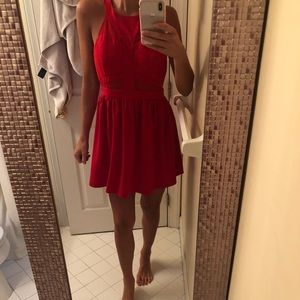 Halter top mesh dress